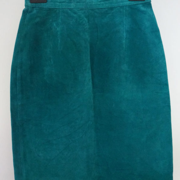 Turquoise Suede Skirt