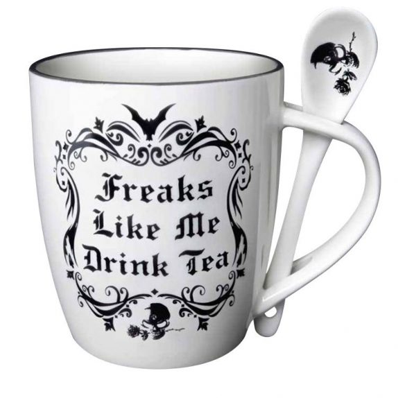 Mug & Spoon Set: Freaks Like Me Drink Tea