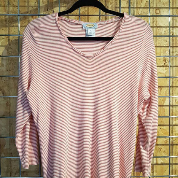 Striped Top: Pink & White