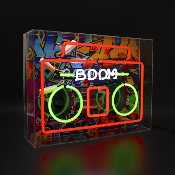Boom Box Neon Light