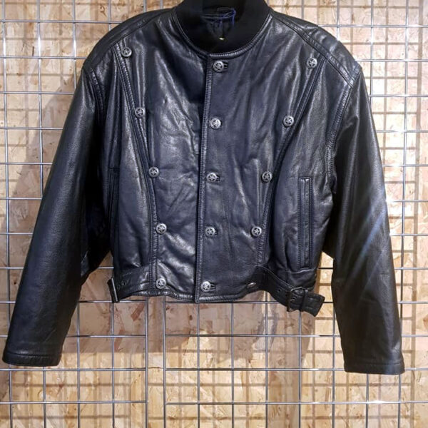Button Leather Jacket