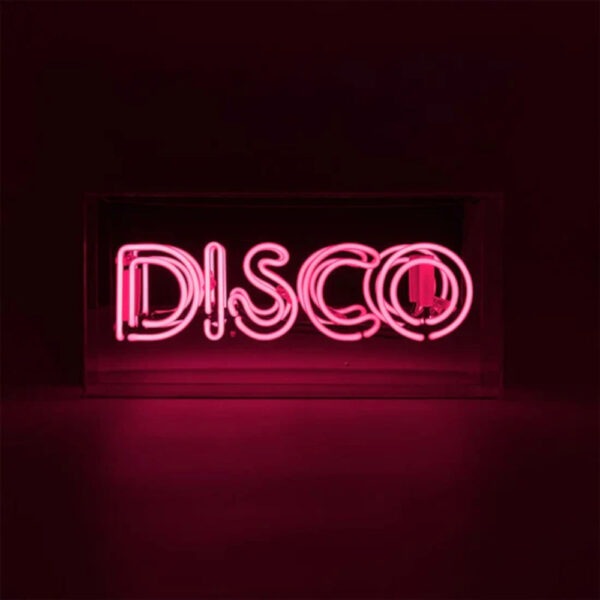 Disco Glass Neon Sign: Pink