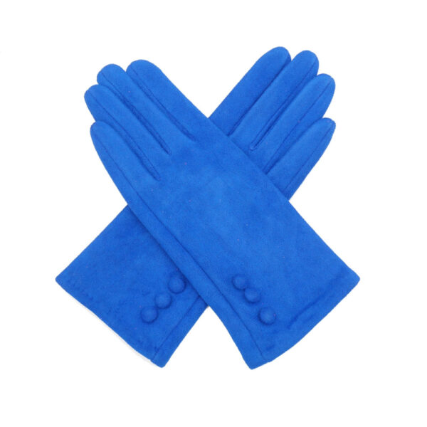 3 button gloves royal blue