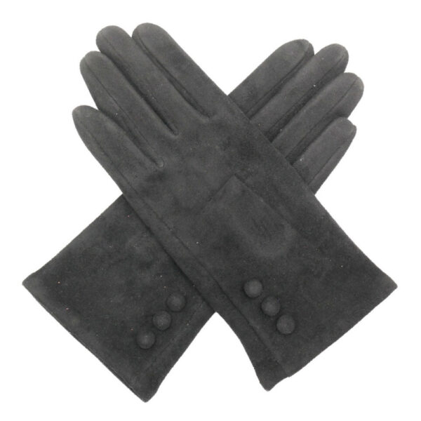 3 button gloves black