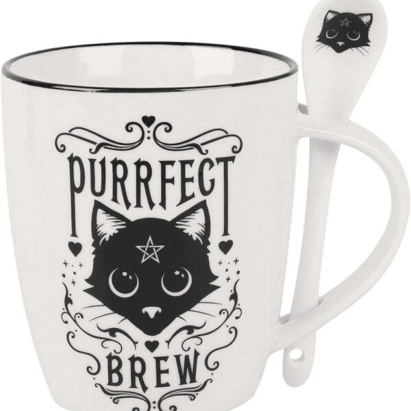 Mug & Spoon Set: Purrfect Brew