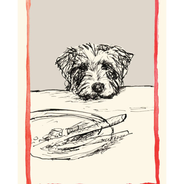 Dog with Plate